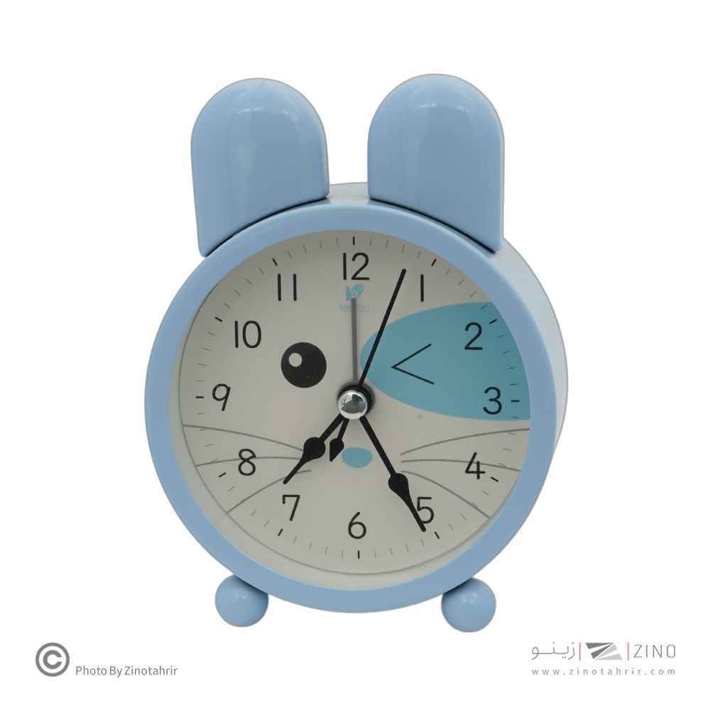 ساعت رومیزی دایره فلزی طرح حیوانات گوشدار کد1740